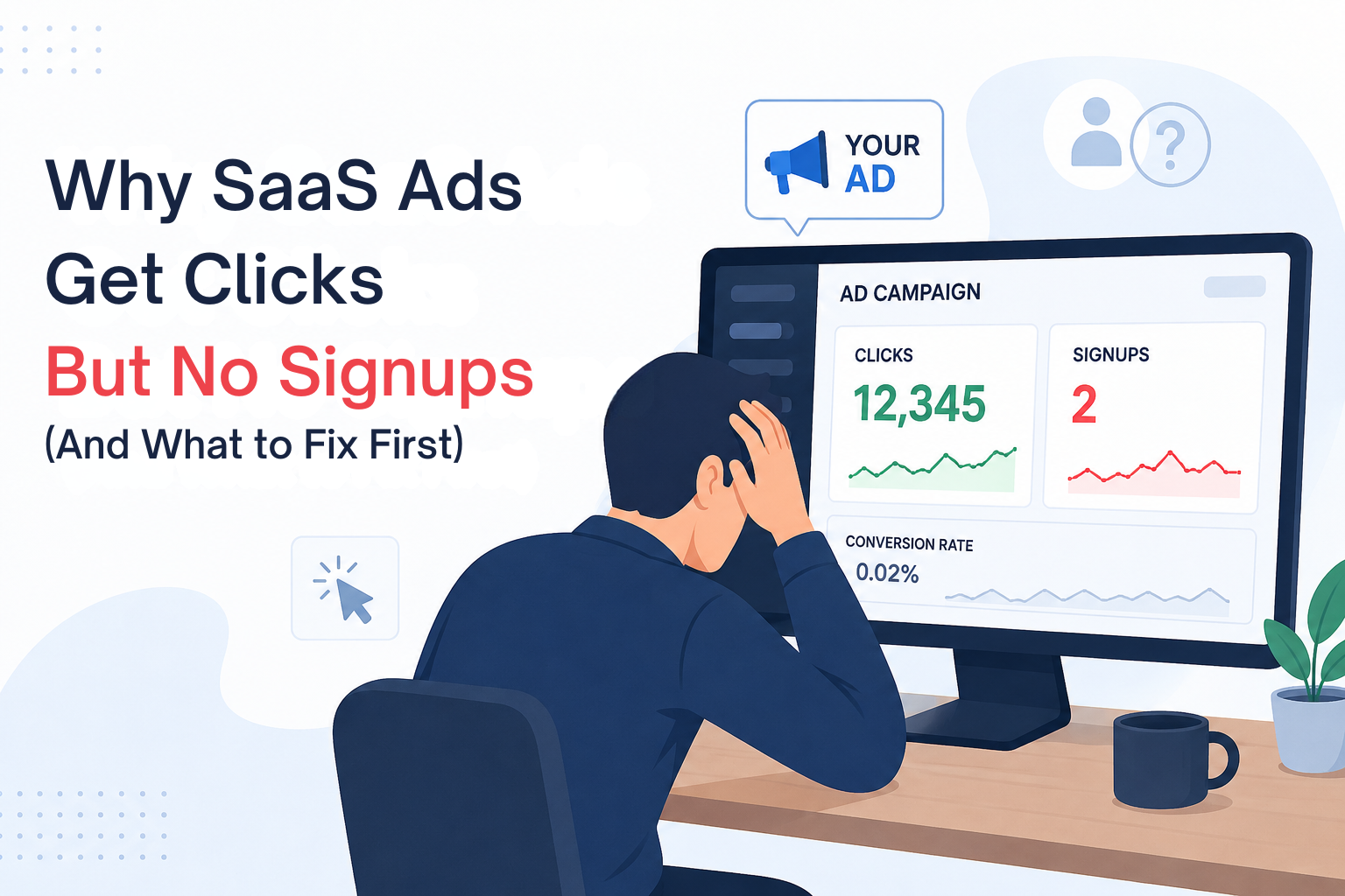 Why SaaS Ads Get Clicks But No Signups (And What to Fix First)